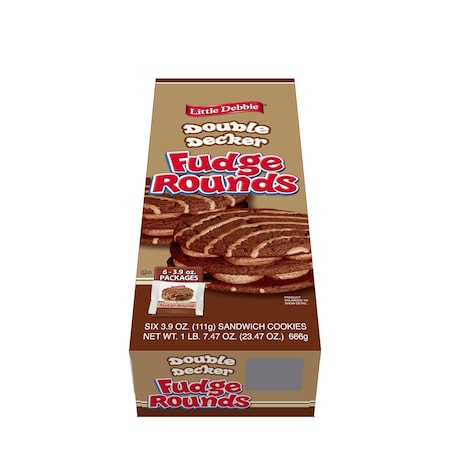 Little Debbie Vending Double Decker Fudge Round, PK54